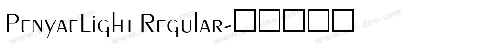 PenyaeLight Regular字体转换